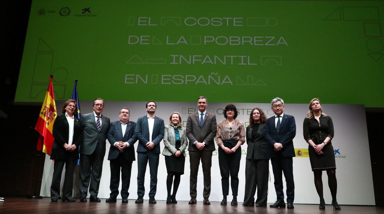 El presidente del Gobierno Pedro Sánchez en el acto en CaixaForum Madrid