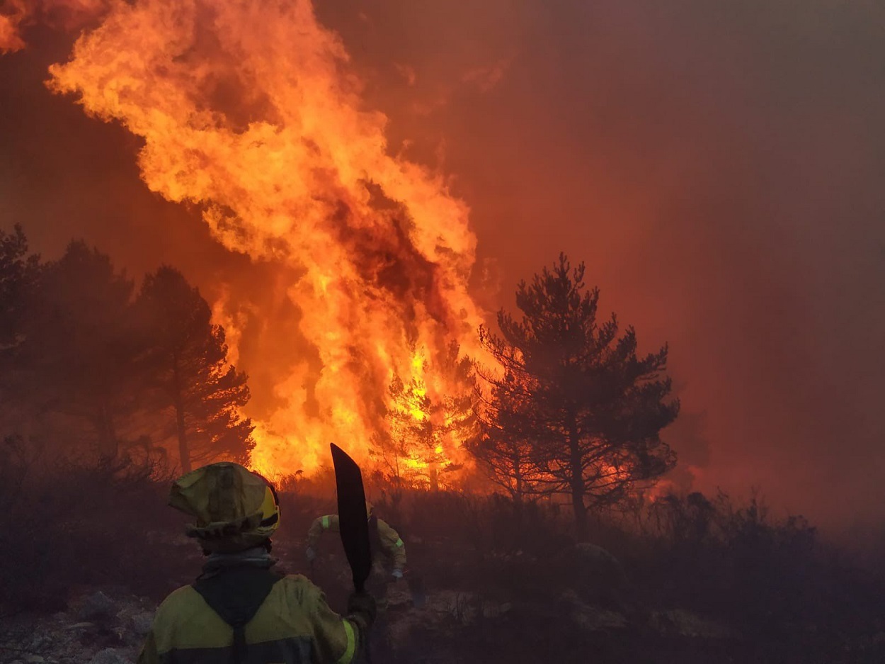 Imagen de un incendio forestal. EP