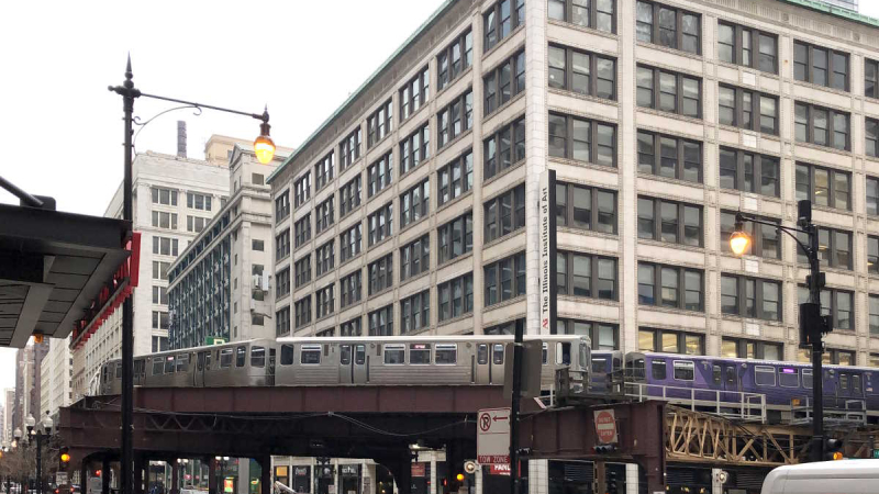 El metro de Chicago transcurre en altura. Elk 