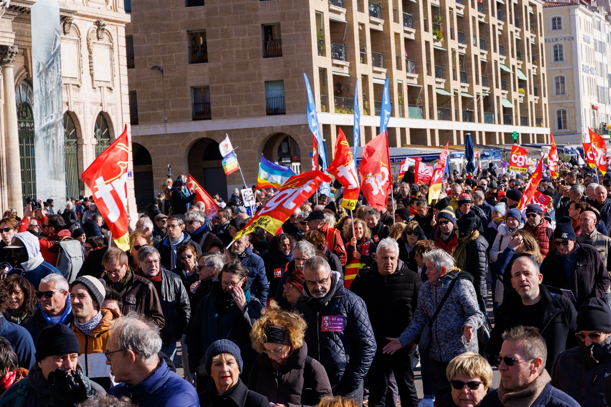 Manifestación contra la reforma de las pensiones en Marsella. EP.