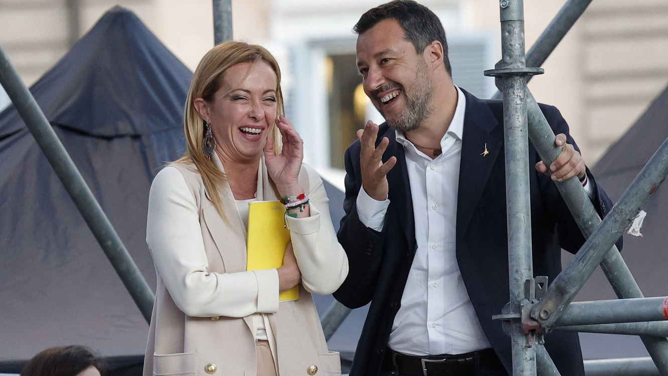 Meloni y su ministro Salvini