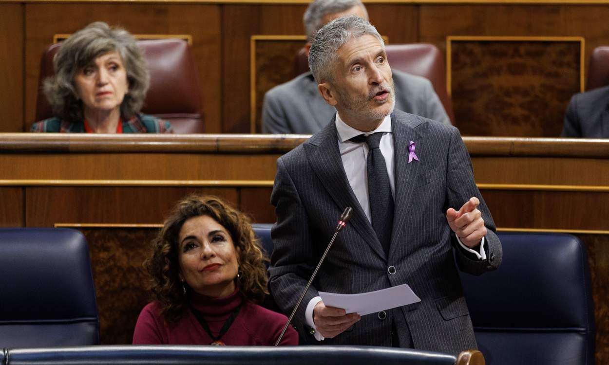 El ministro de Interior, Fernando Grande Marlaska, en el Congreso. EP