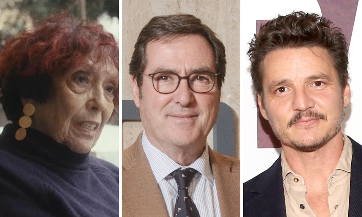 Maruja Torres, Antonio Garamendi y Pedro Pascal