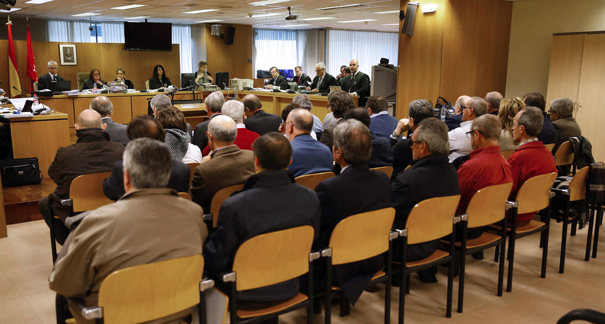 Vista de un juicio por corrupción en la Audiencia de Madrid