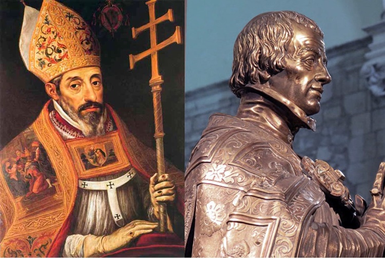Hijos del marqués de Denia, el legítimo como obispo de Toledo y el bastardo de Oviedo