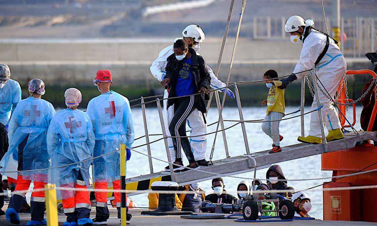 Dispositivo de asistencia sanitaria ante la llegada de migrantes en Fuerteventura (Islas Canarias). EP