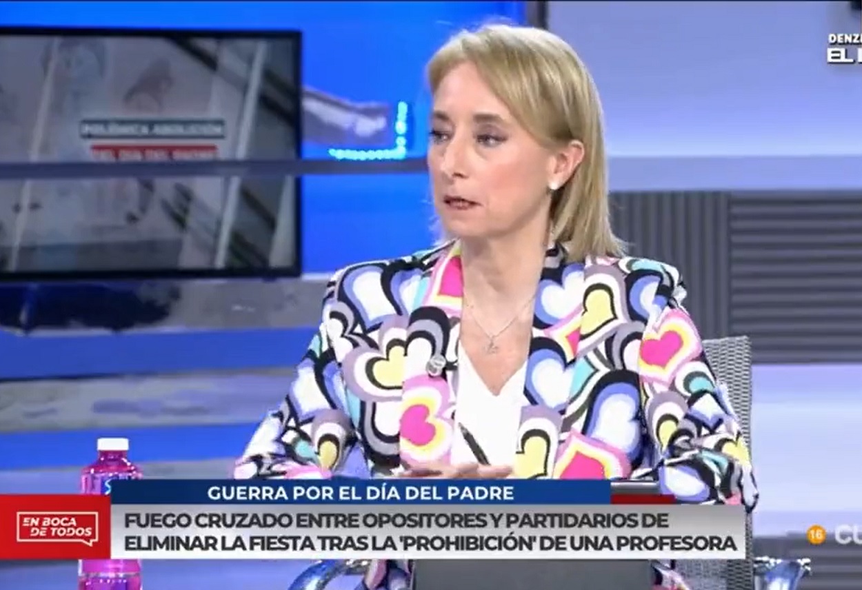 La periodista Paloma Cervilla en el plató de 'En boca de todos'. Cuatro / Twitter