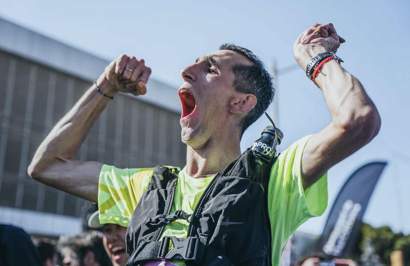 Álex Roca, tras terminar el Maratón de Barcelona