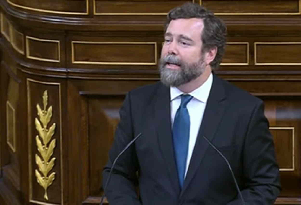 Espinosa de los Monteros durante su intervención en la moción de censura.