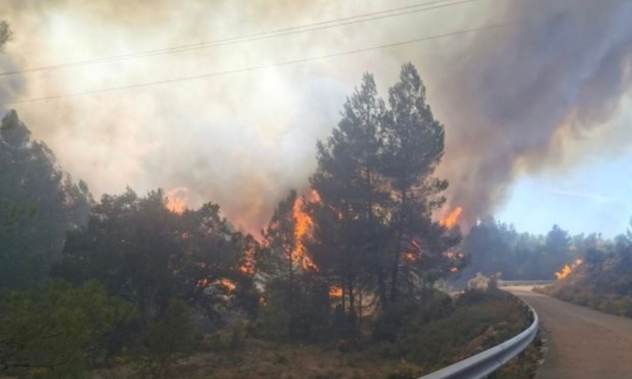 Incendio en Villanueva de Viver (Castellón). EP.