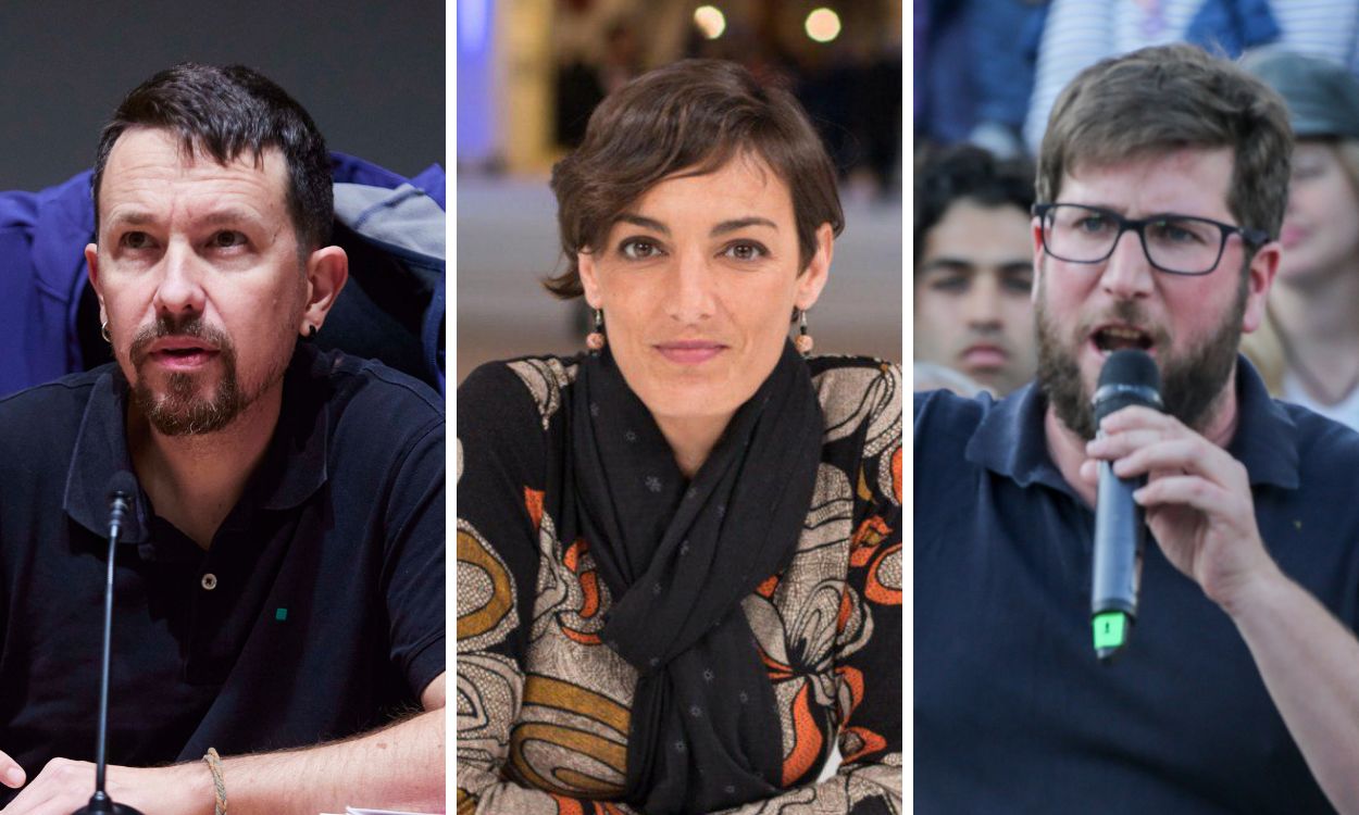 Pablo Iglesias, Lola Sánchez Caldentey y Miguel Urbán