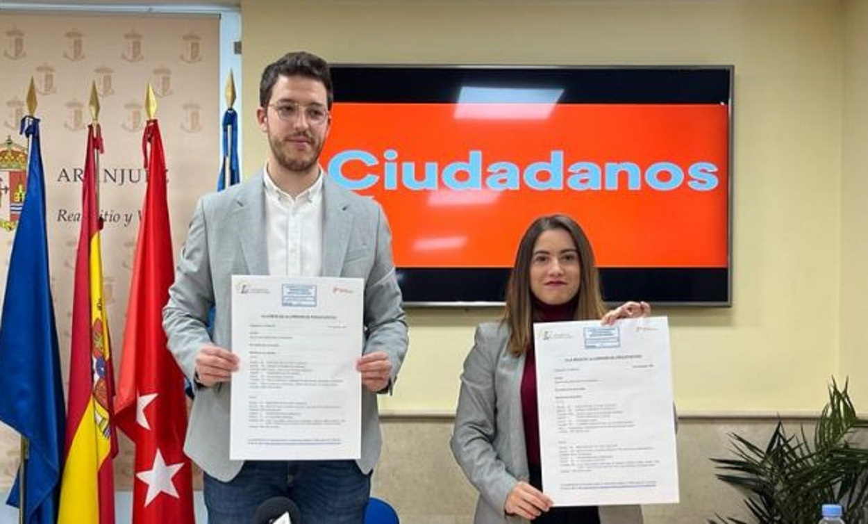 Diego López de las Hazas y Nerea Gómez. Ciudadanos Aranjuez