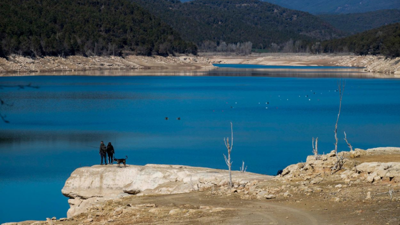 El pantano de Sant Ponç en Clariana de Cardener, Lleida afectado por la sequía. EP