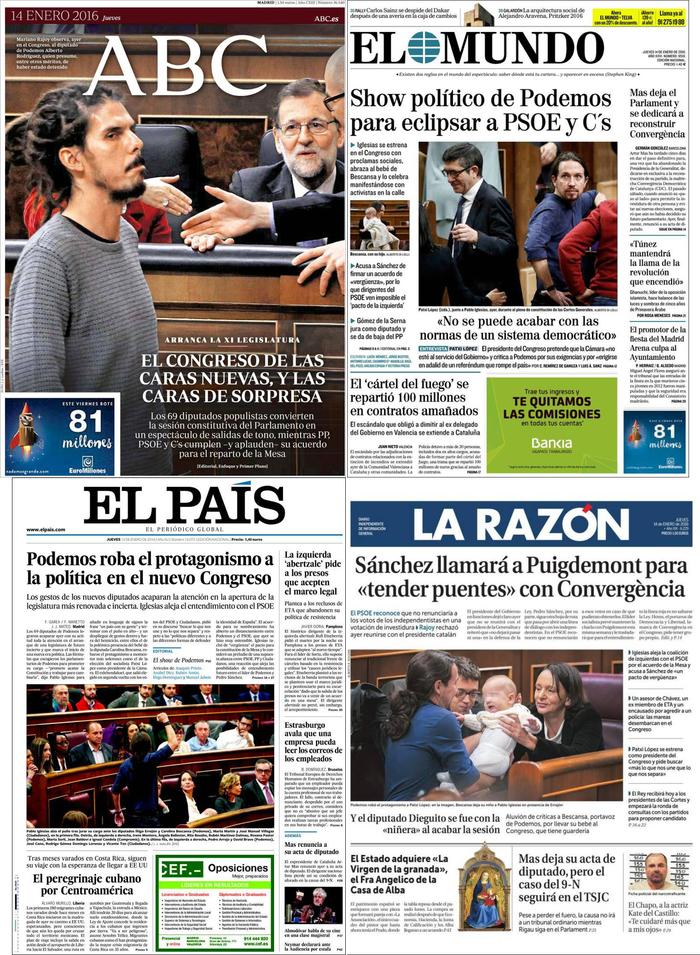 Podemos no convence con su "show": "El Congreso no es un plató de televisión"