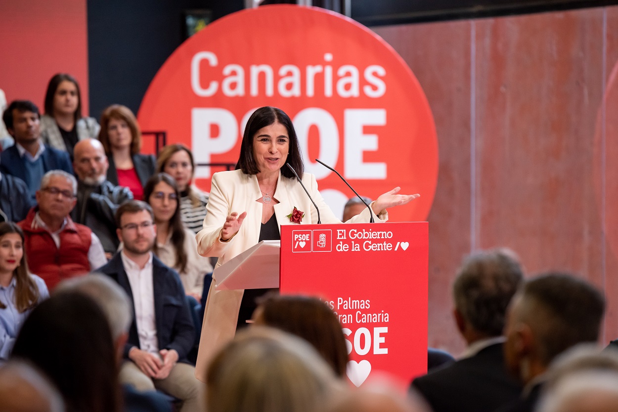 Carolina Darias, en un acto del PSOE en Las Palmas de Gran Canaria. EP