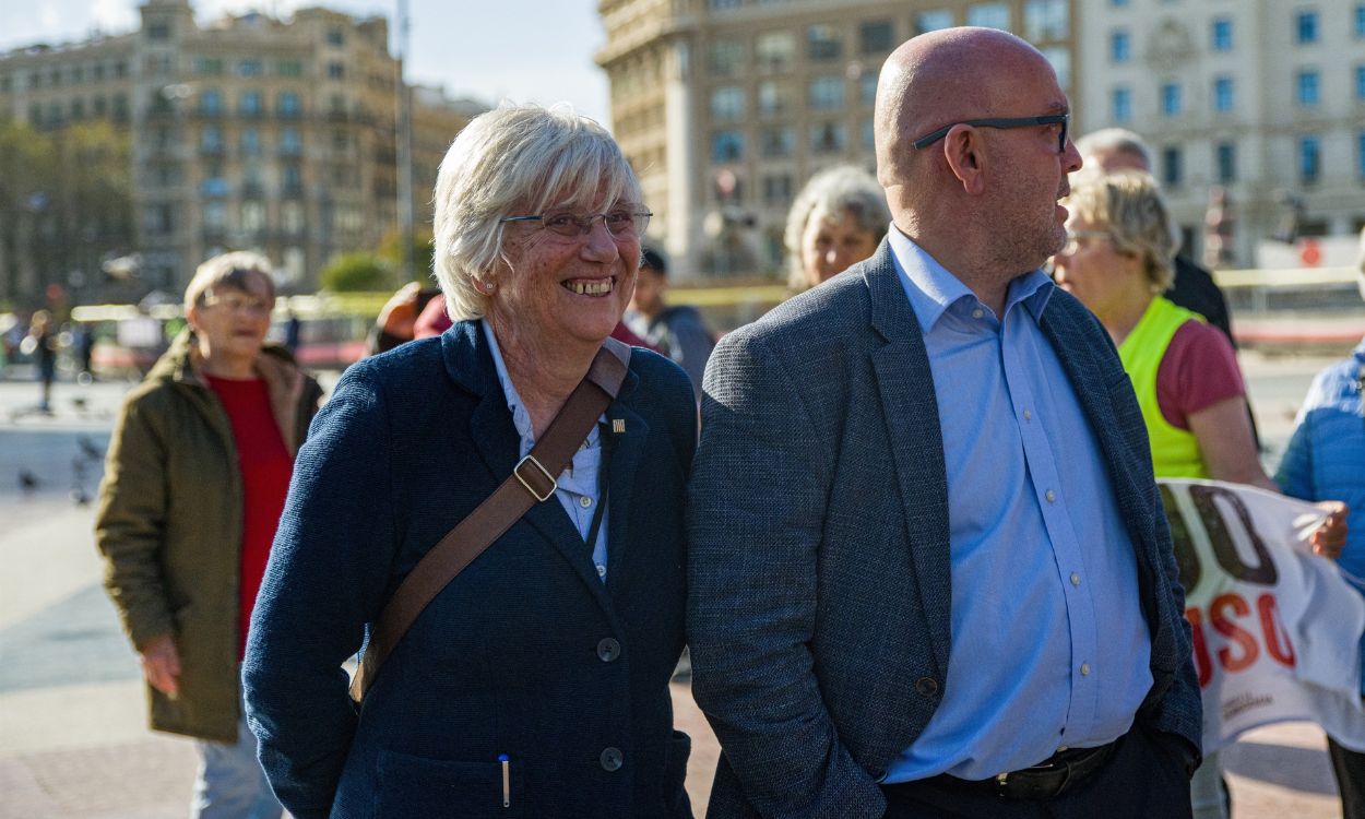 La eurodiputada Clara Ponsatí a su llegada a Barcelona. EP.