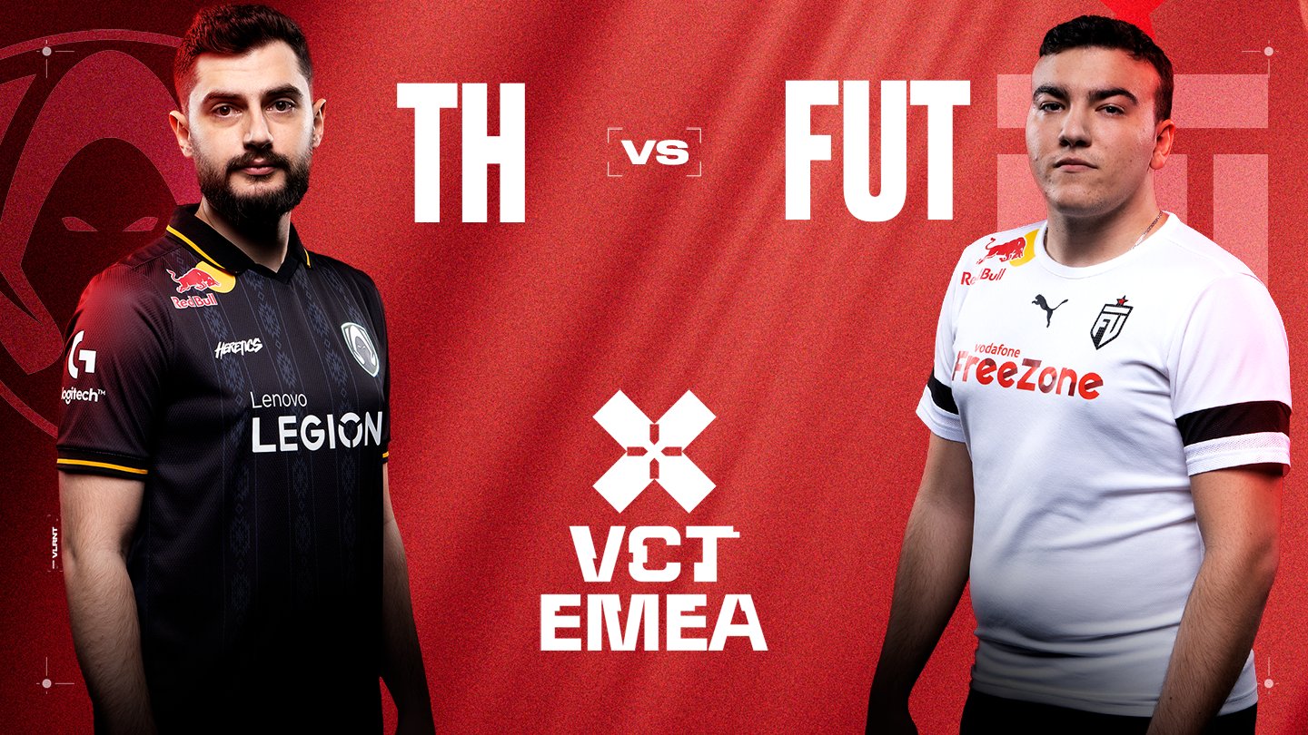 Mixwell y ATAKAPTAN en la imagen promocional del partido Heretics vs. FUT Esports de la VCT EMEA