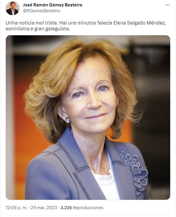 Tuit del delgado del Gobierno en Galicia Tuit del delgado del Gobierno en Galicia