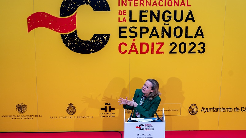 Nadia Calviño en el Congreso de Cádiz. EP