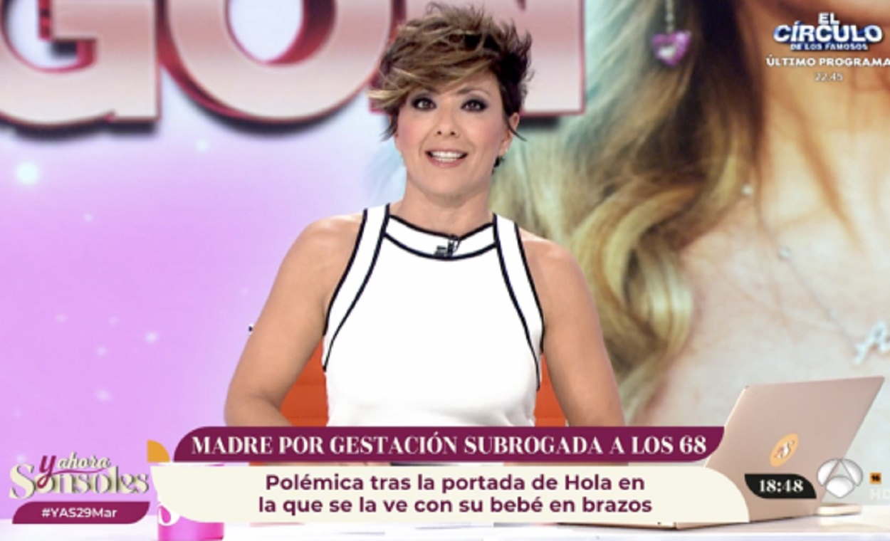 Sonsoles Ónega debate sobre la maternidad de Ana Obregón. Antena 3.