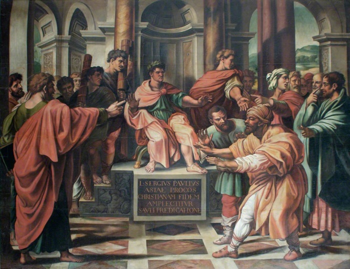 La escena que narran los Hechos de los Apóstoles fue pintada por Rafael La escena que narran los Hechos de los Apóstoles fue pintada por Rafael