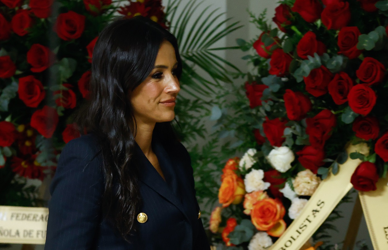 Begoña Villacís en una capilla ardiente. EP.