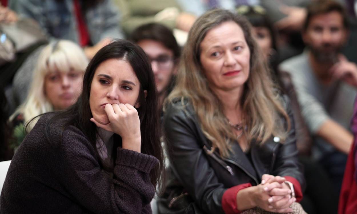 UP aprieta al PSOE con una decena de enmiendas a la reforma de la ley del 'solo sí es sí'. Irene Montero y Victoria Rosell. EP