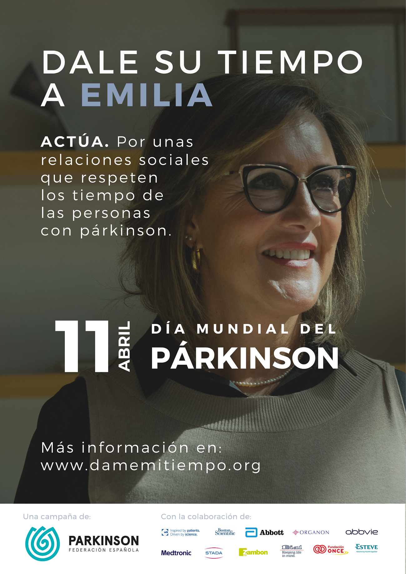 Cartel de Emilia, afectada por párkinson. FEP Cartel de Emilia, afectada por párkinson. FEP