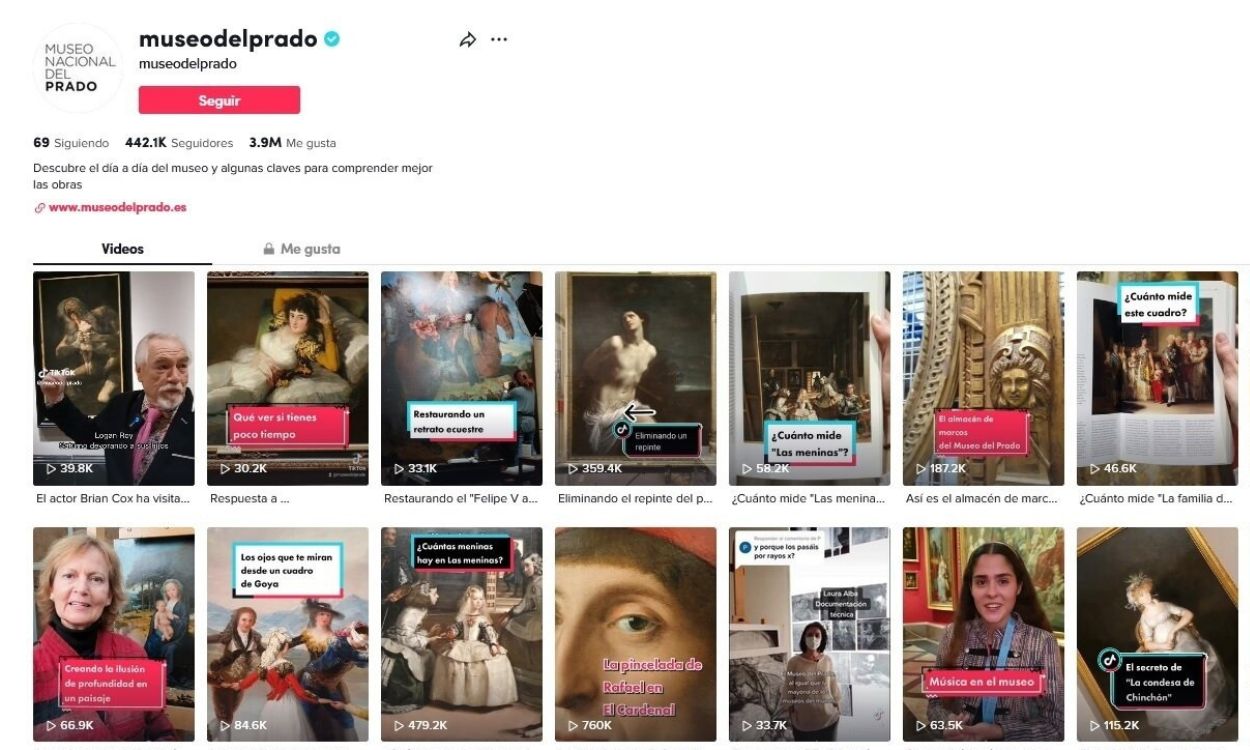 TikTok oficial del Museo del Prado. EP.