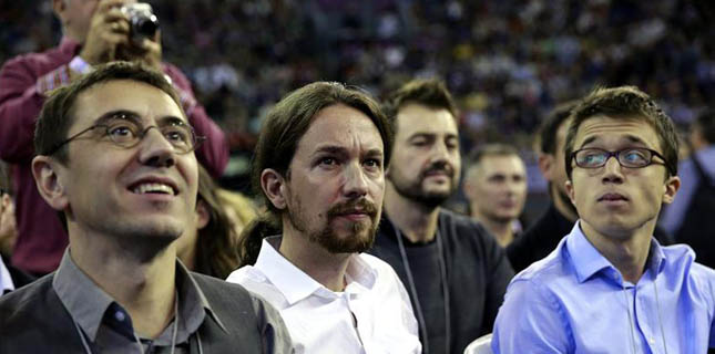 Juan Carlos Monedero, Pablo Iglesias e Íñigo Errejón.