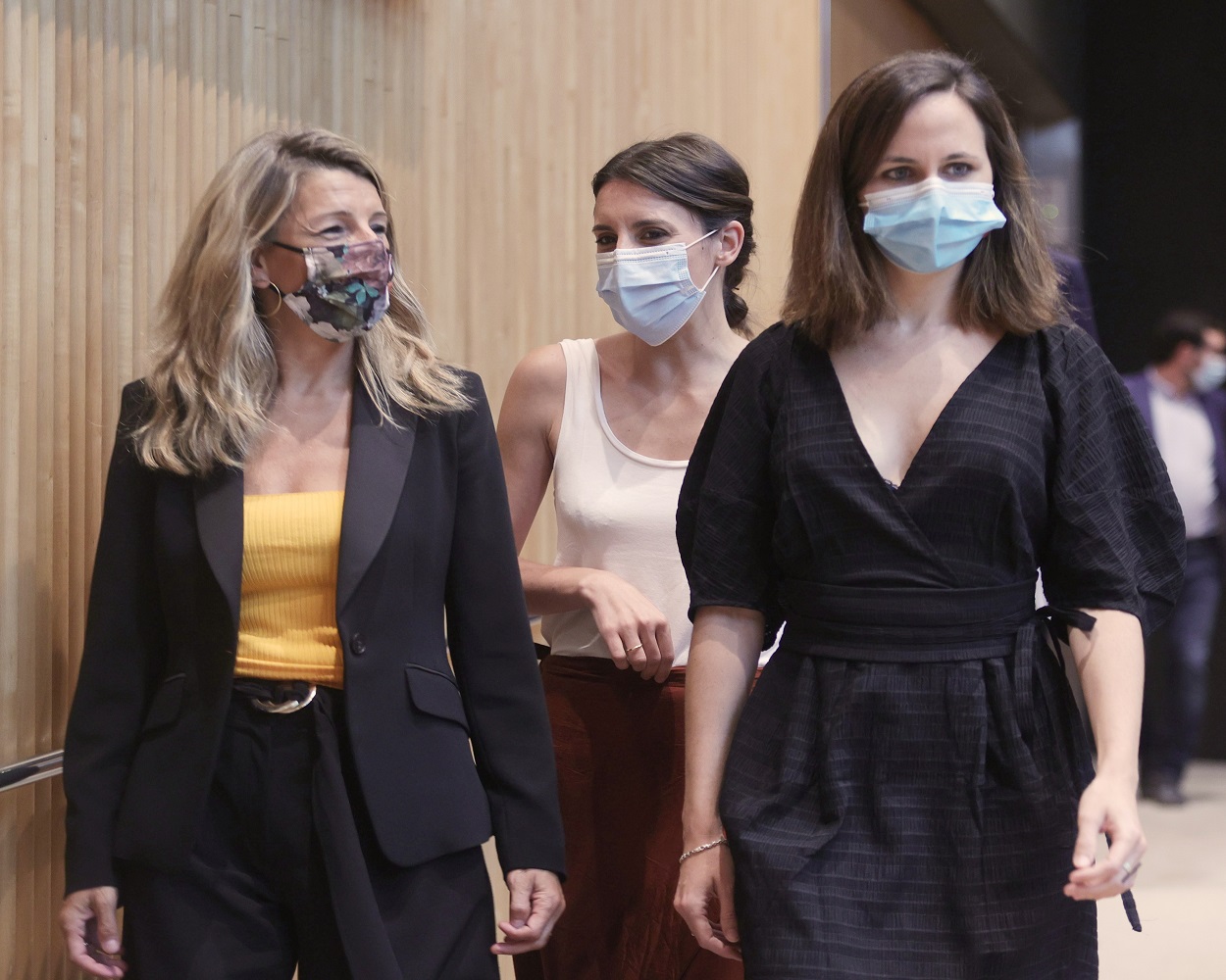 Yolanda Díaz, Ione Belarra e Irene Montero