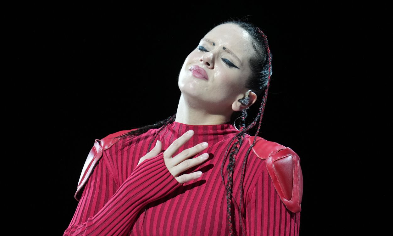 La cantante Rosalía durante su concierto en el Barakaldo Bizkaia Arena Bec, País Vasco. EP