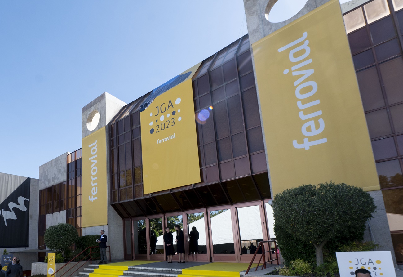 Exterior del auditorio ONCE donde se celebró  la Junta General Ordinaria de Accionistas de Ferrovial. (Foto: EP)