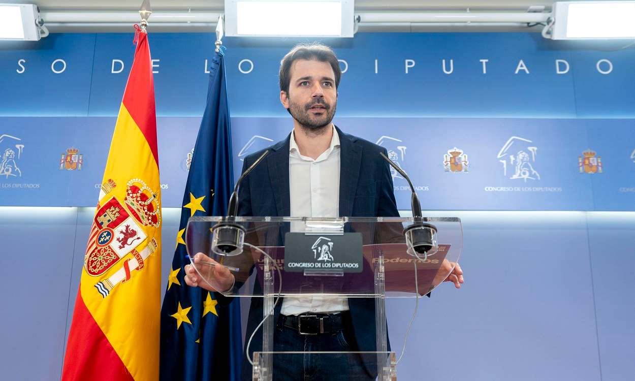 Los socios tildan de electoralista el plan de la Sareb del PSOE. Javier Sánchez, diputado de Podemos. EP