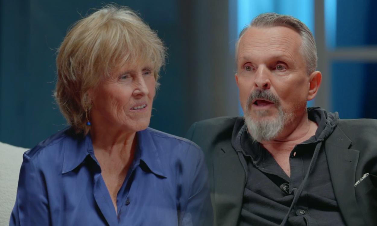 Mercedes Milá entrevistando a Miguel Bosé en su nuevo formato llamado 'MiláVsMilá'. Movistar Plus+