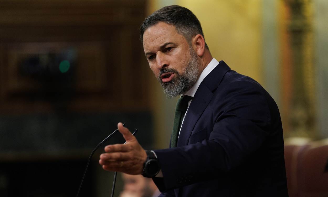 El líder de Vox, Santiago Abascal, en el Congreso. EP