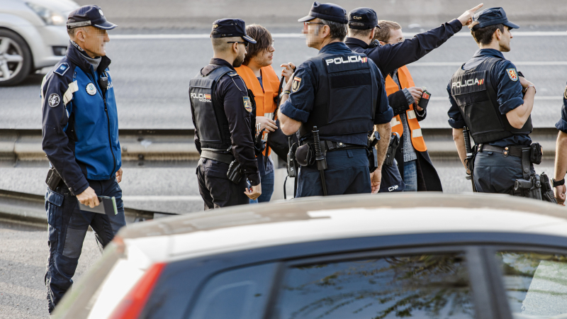 Activistas de Futuro Vegetal detenidos en la M 30