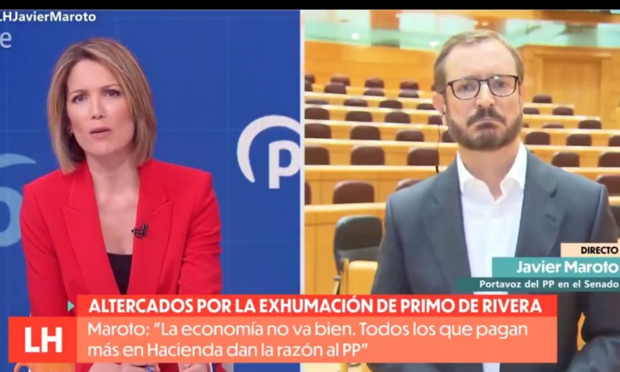 El senador del PP Javier Maroto en 'La Hora de la 1'. TVE.