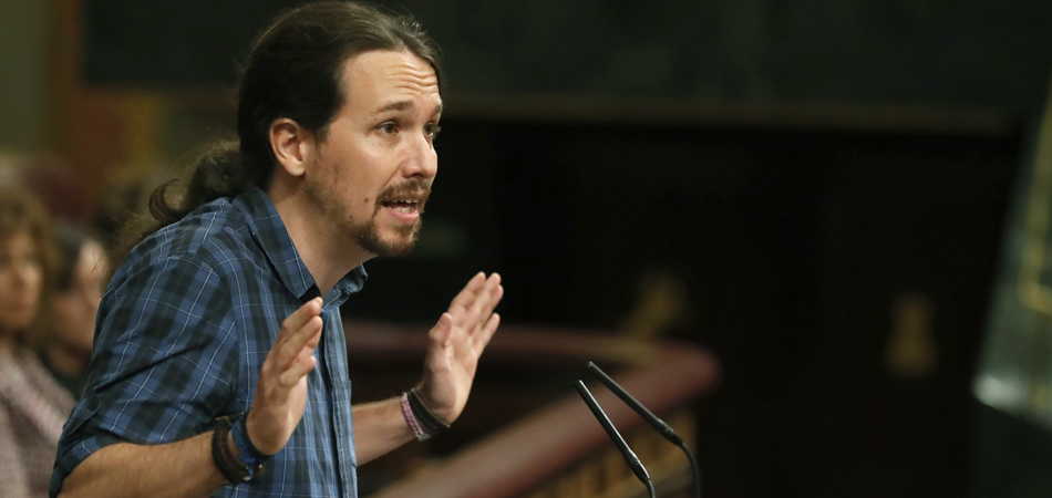 Pablo Iglesias en la tribuna del Congreso