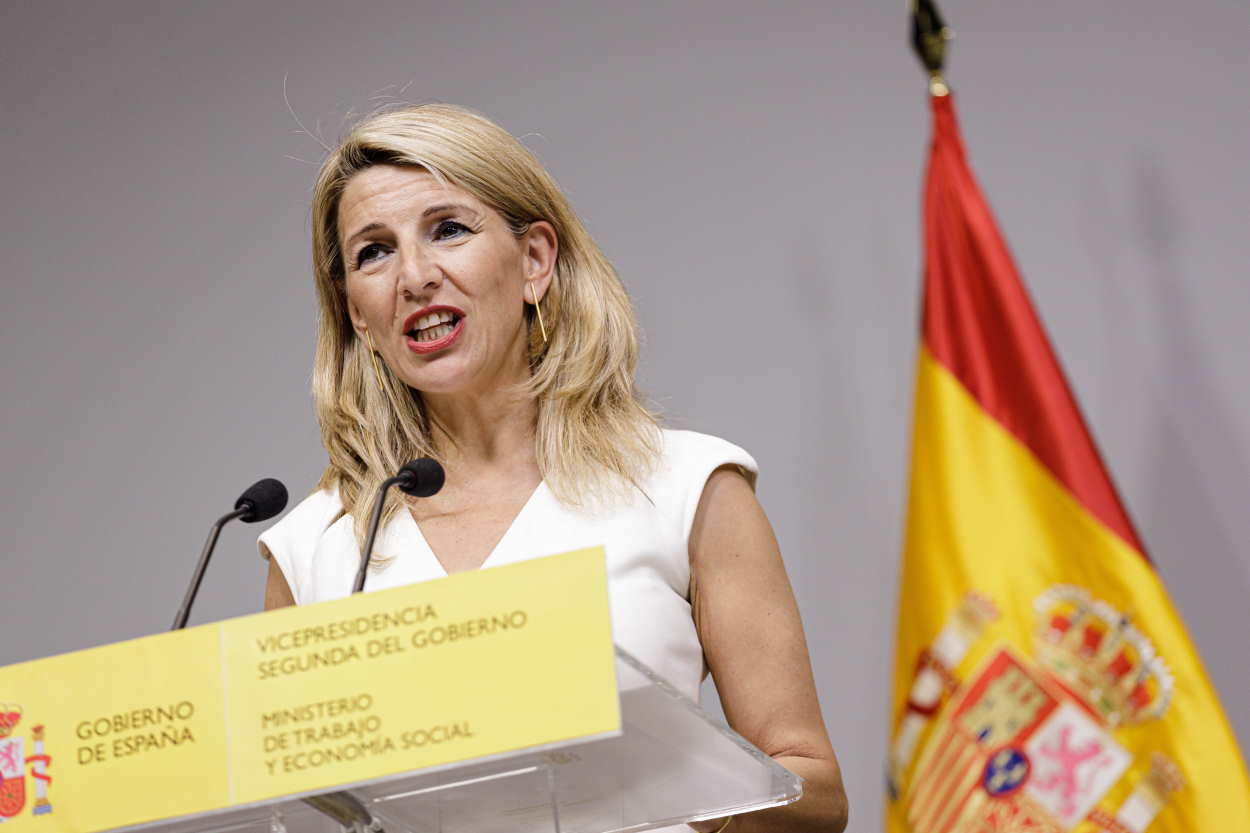 La vicepresidenta primera y ministra de Trabajo y Economía Social, Yolanda Díaz. EP.