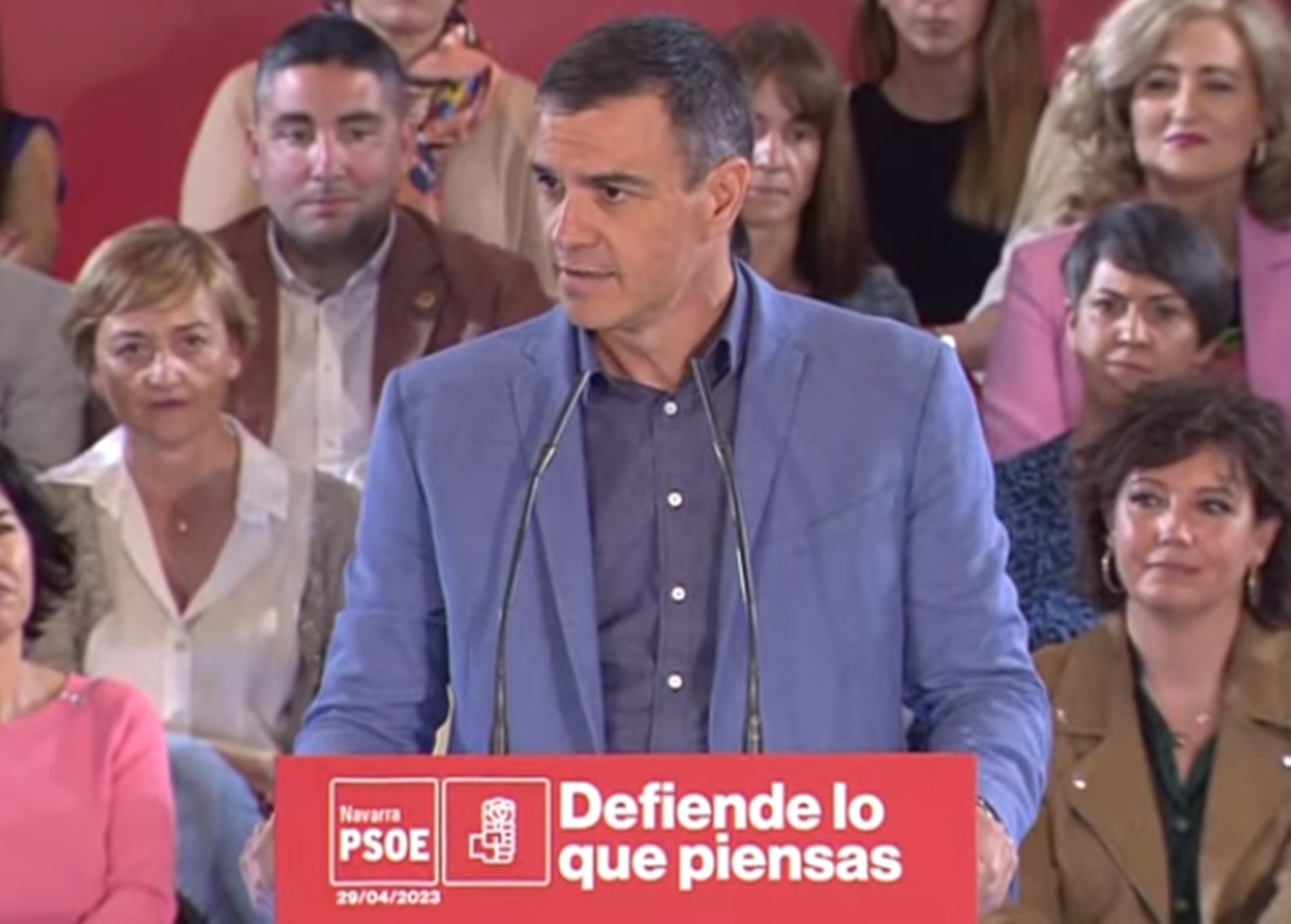 El presidente del Gobierno, Pedro Sánchez, en un acto del Partido Socialista. PSOE