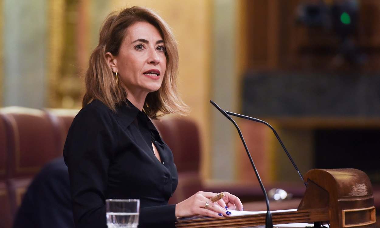 Raquel Sánchez, ministra de Transportes, Movilidad y Agenda Urbana, en el Congreso. EP