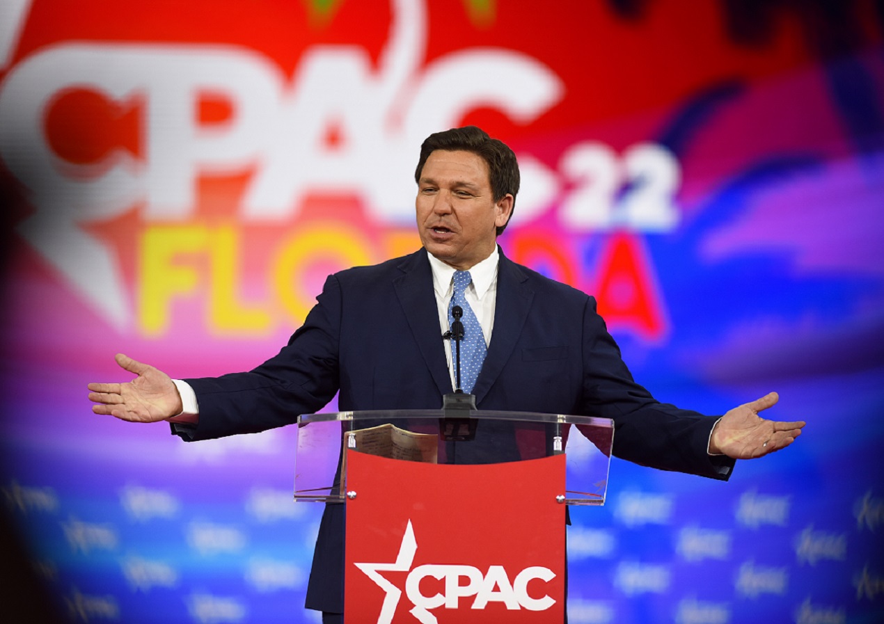 Ron DeSantis dando un mitin en Florida. Europa Press / Contacto / Paul Hennessy