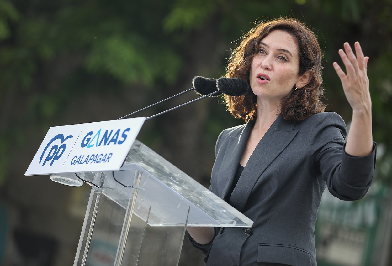 La presidenta de la Comunidad de Madrid, Isabel Díaz Ayuso, en un acto de campaña. EP.