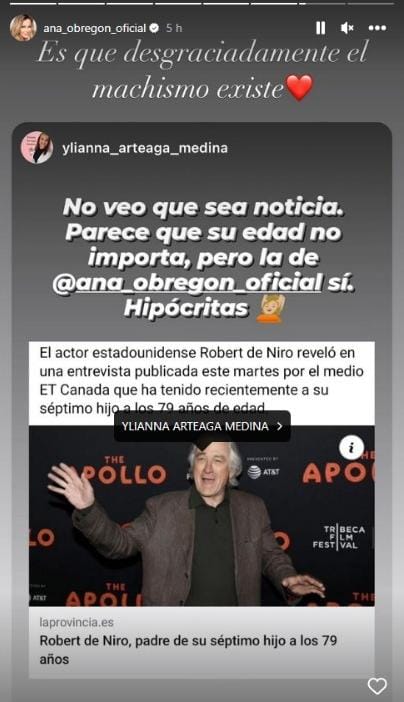 Instagram de Ana Obregón.