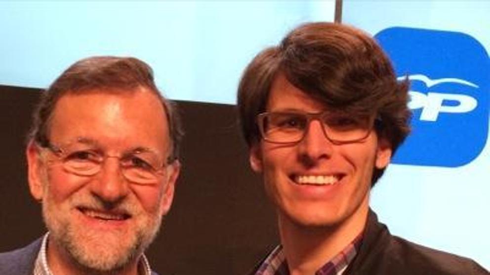 Luis Salom junto a Mariano Rajoy. Twitter.