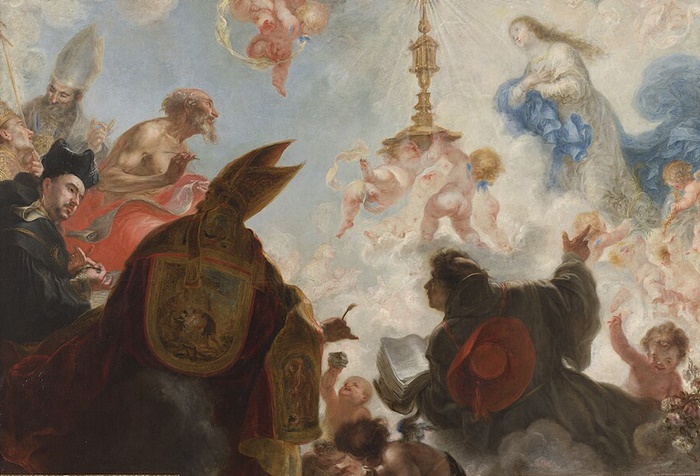 Detalle del Triunfo del Sacramento obra de Herrera el Mozo Detalle del Triunfo del Sacramento obra de Herrera el Mozo