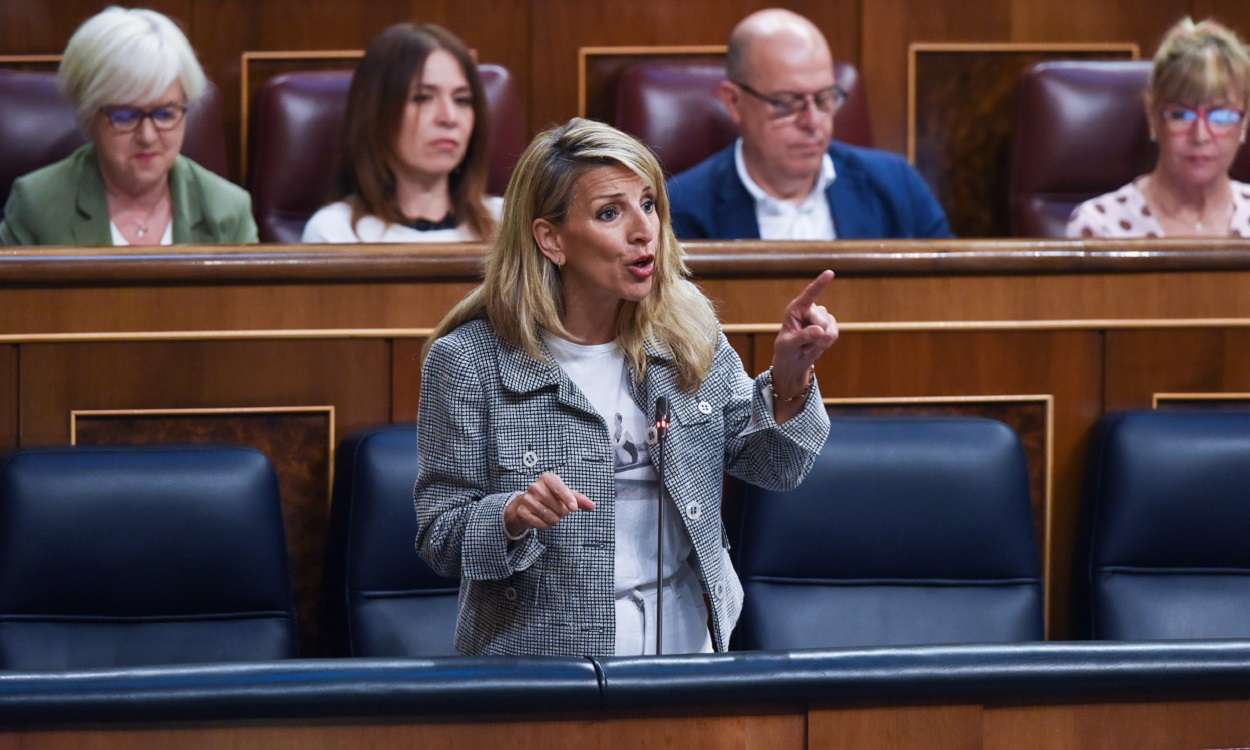 La ministra de Trabajo y Econonía Social, Yolanda Díaz, en el Congreso. EP