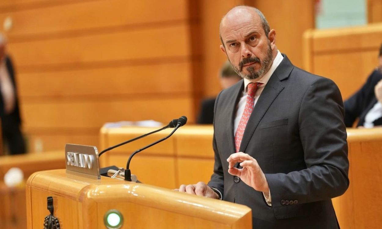 El vicesecretario de Coordinación Autonómica y Local del PP, Pedro Rollán, en el Senado. EP.