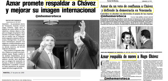 Cuando Aznar era amigo del chavismo